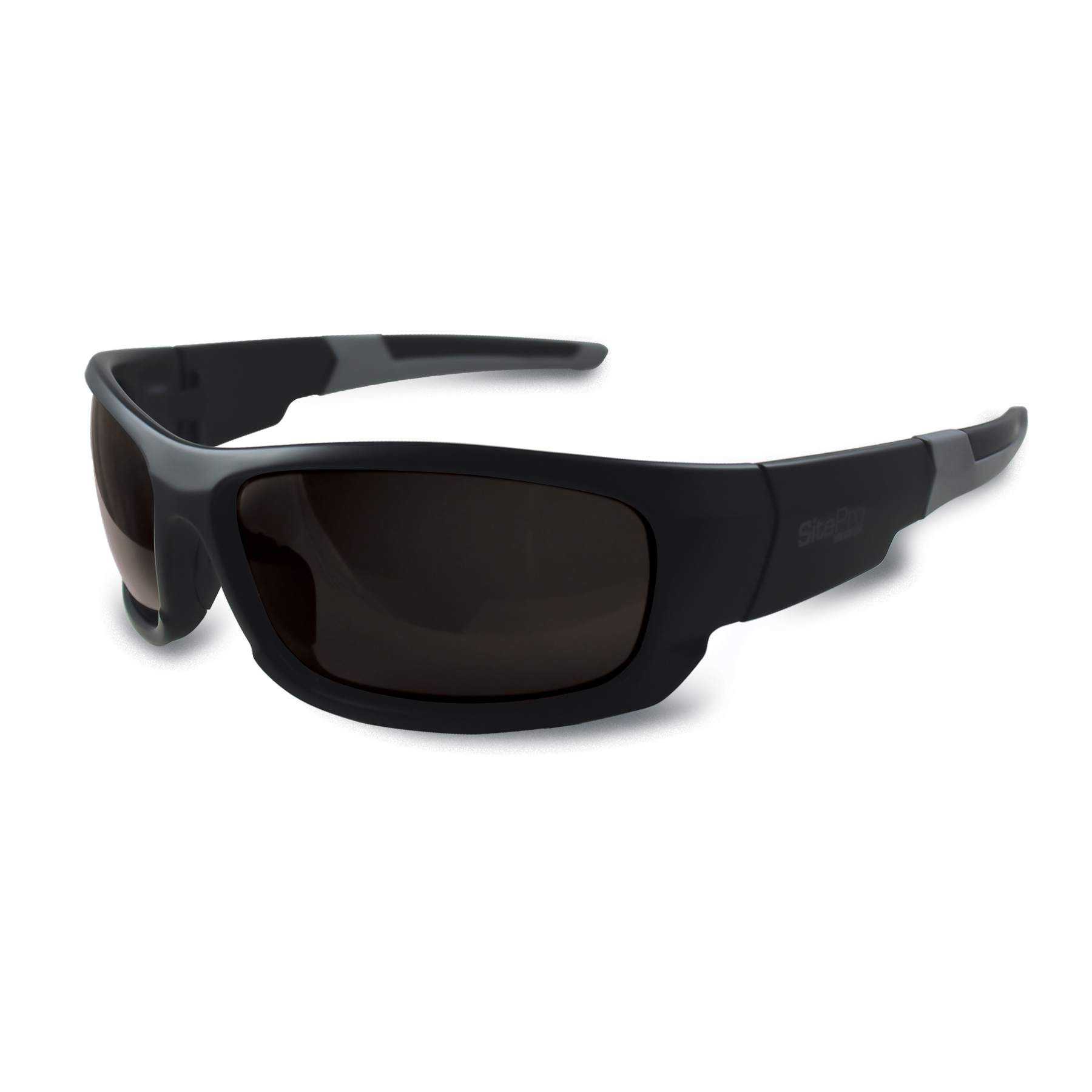 Comfort 3-Point Fit Black Safety Eyewear with Smoke Lens