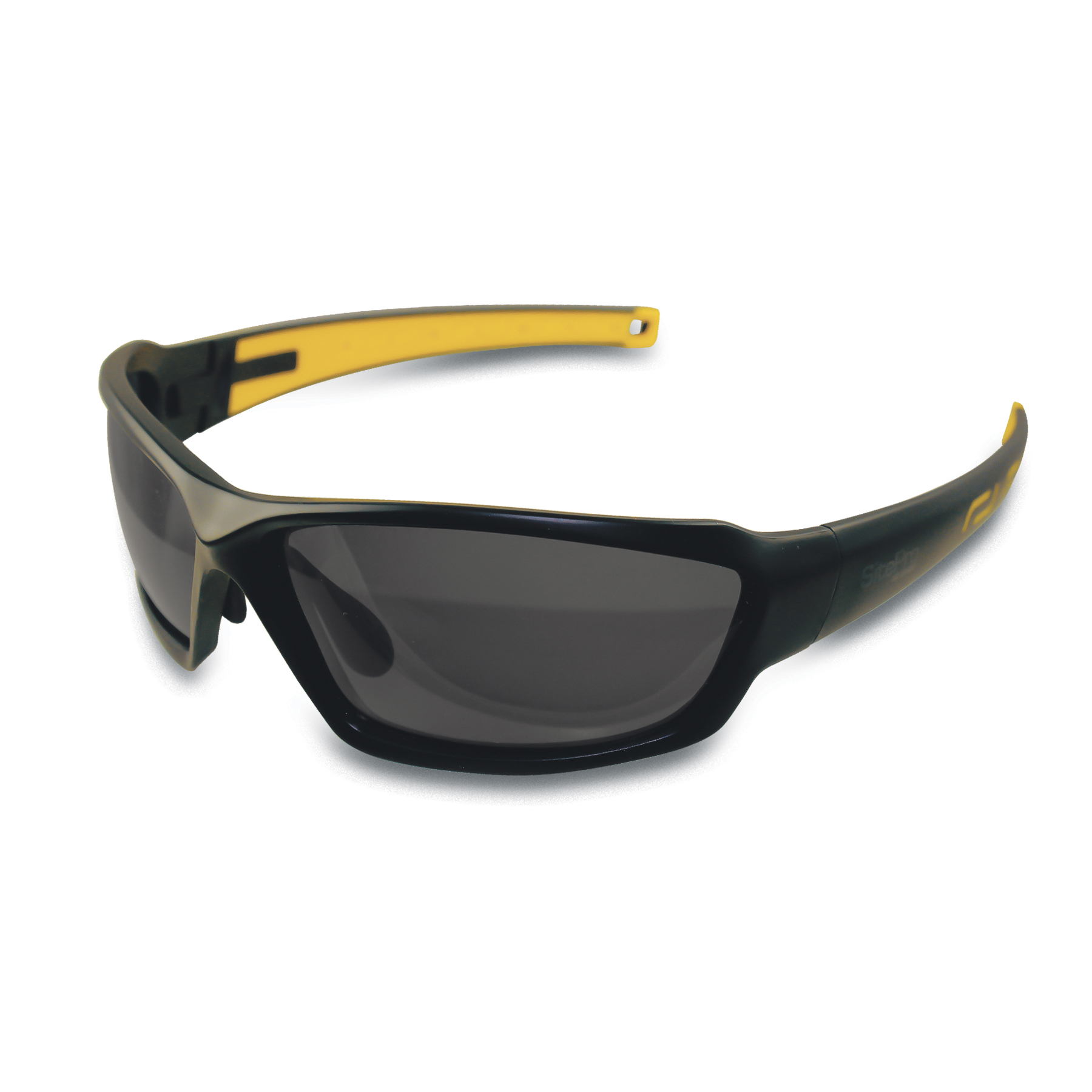 Custom-Fit Black Safety Eyewear with Smoke Lens