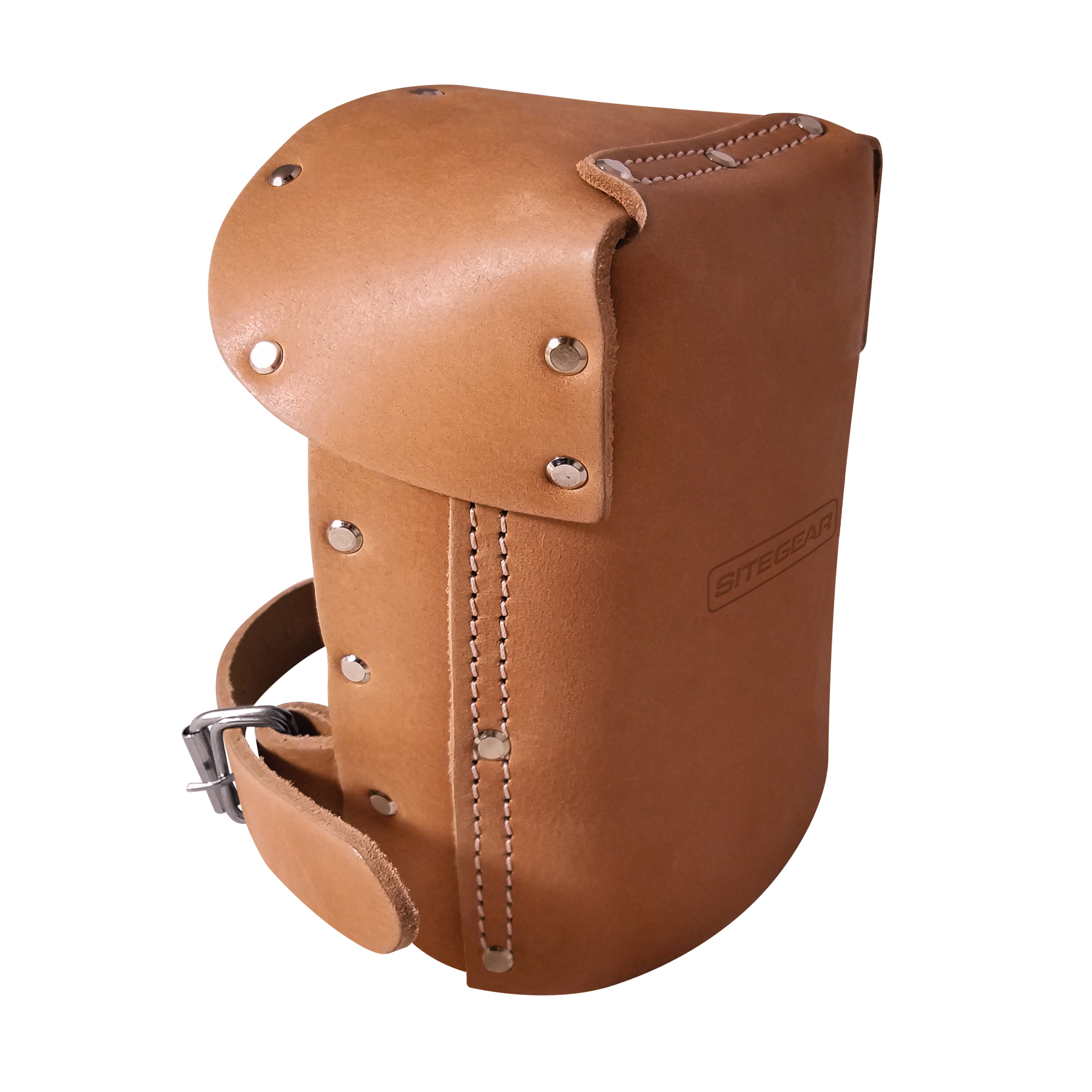 Padded Leather Knee Pads with Adjustable Strap